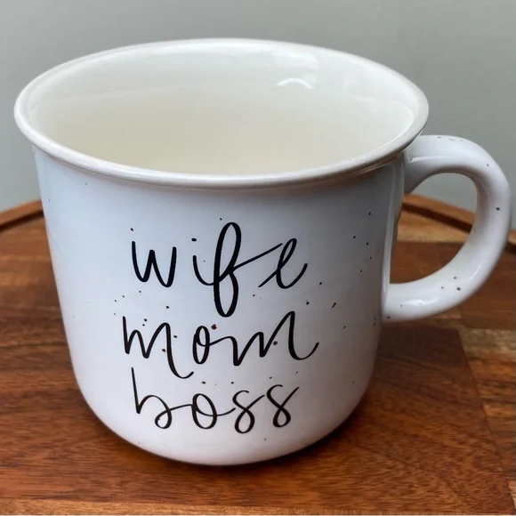 Ceramic Camp Mug “wife mom boss” - Picture 3 of 7